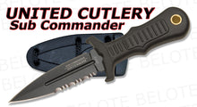 Load image into Gallery viewer, United Cutlery Sub Commander BLACK Mini Boot Knife UC2724
