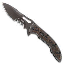 Load image into Gallery viewer, CRKT Columbia River 5471K Fossil Folding Knife, Grey Combo Blade, CR5471K