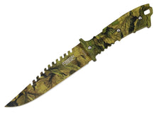 Load image into Gallery viewer, Defender Xtreme Full Tang Hunting Knife Woodland Brown Camo 9292