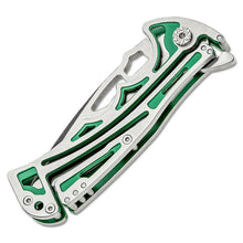 Load image into Gallery viewer, COLUMBIA RIVER CRKT NIRK TIGHE FLIPPER KNIFE SATIN BLADE GREEN STAINLESS CR5241

