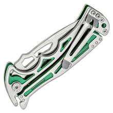Load image into Gallery viewer, COLUMBIA RIVER CRKT NIRK TIGHE FLIPPER KNIFE SATIN BLADE GREEN STAINLESS CR5241
