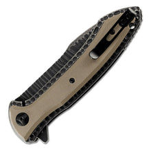 Load image into Gallery viewer, COLUMBIA RIVER CRKT ERIC OCHS FLIPPER KNIFE BLACK STONEWASHED COMBO BLADE CR5381
