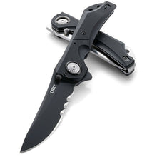 Load image into Gallery viewer, COLUMBIA RIVER FLAVIO IKOMA SEISMIC FLIPPER KNIFE BLACK PVD COMBO BLADES CR5401K
