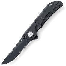 Load image into Gallery viewer, COLUMBIA RIVER FLAVIO IKOMA SEISMIC FLIPPER KNIFE BLACK PVD COMBO BLADES CR5401K
