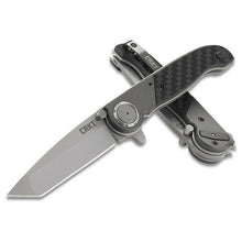 Load image into Gallery viewer, COLUMBIA RIVER CARSON FOLDING KNIFE TANTO PLAIN STAINLESS STEEL BLADE CRM4002
