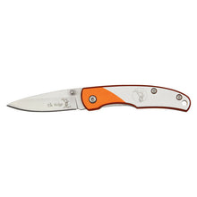 Load image into Gallery viewer, ELK RIDGE KNIVES TWO TONE LINERLOCK SILVER &amp; ORANGE HANDLE CUTTING KNIFE ER132or