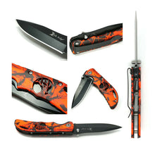 Load image into Gallery viewer, ELK RIDGE BLACK 440 STAINLESS BLADE WITH DUAL THUMB STUDS FOLDING KNIFE ER134RCB
