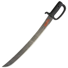Load image into Gallery viewer, MARBLES 27&quot; SWORD BLACK STONEWASH STAINLESS STEEL BLADES BLACK HANDLES MR375
