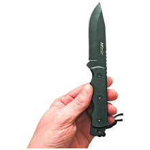 Load image into Gallery viewer, MTECH KNIVES LIGHTWEIGHT HUNTER BLACK FULL TANG HUNTING KNIFE SHEATH MT2035BK

