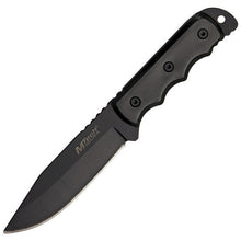 Load image into Gallery viewer, MTECH KNIVES LIGHTWEIGHT HUNTER BLACK FULL TANG HUNTING KNIFE SHEATH MT2035BK
