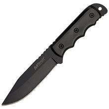 Load image into Gallery viewer, MTECH KNIVES LIGHTWEIGHT HUNTER BLACK FULL TANG HUNTING KNIFE SHEATH MT2035BK