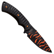 Load image into Gallery viewer, MTECH USA 9.25&quot; ORANGE TIGER HUNTING FIXED BLADE KNIFE STAINLESS SHEATH MT2064BO