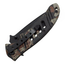 Load image into Gallery viewer, MTECH USA MOSSY OAK CAMO &amp; BLACK 4.5&quot; BLADE POCKET HUNTING CAMPING KNIFE MT376
