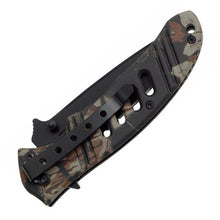 Load image into Gallery viewer, MTECH USA MOSSY OAK CAMO &amp; BLACK 4.5&quot; BLADE POCKET HUNTING CAMPING KNIFE MT376