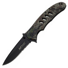 Load image into Gallery viewer, MTECH USA MOSSY OAK CAMO &amp; BLACK 4.5&quot; BLADE POCKET HUNTING CAMPING KNIFE MT376