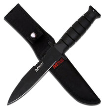 Load image into Gallery viewer, MTECH USA 10.5&quot; BOOT KNIFE STAINLESS STEEL DOUBLE EDGED BLADE WITH SHEATH MT575
