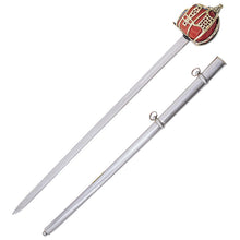 Load image into Gallery viewer, PAKISTAN 40&quot; SCOTTISH BROAD SWORD UNSHARPENED STEEL BLADE METAL SCABBARD PA1786
