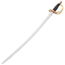 Load image into Gallery viewer, PAKISTAN CAVALRY SWORD STAINLESS BLADE BLACK LEATHER HANDLE W/ SCABBARD PA2931B