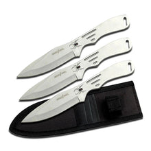 Load image into Gallery viewer, PERFECT POINT THREE THROWING KNIVES SET STAINLESS BLADES NYLON SHEATH RC-179-3