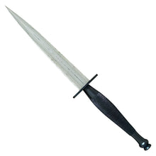 Load image into Gallery viewer, SHEFFIELD FAIRBAIRN SYKES COMMANDO FIGHTING KNIFE CHROME PLATED BLADE W/ SHEATH
