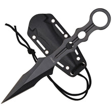 Load image into Gallery viewer, S-TEC TACTICAL THROWING KNIFE 9&quot; DOUBLE EDGED STAINLESS NECK SHEATH STTS200BBK