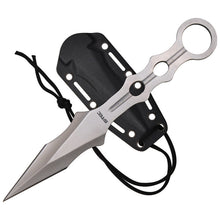 Load image into Gallery viewer, S-TEC TACTICAL THROWING KNIFE 9&quot; DOUBLE EDGED STAINLESS NECK SHEATH STTS200SL
