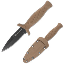 Load image into Gallery viewer, SMITH &amp; WESSON FIXED BOOT KNIFE BLACK COATED SPEAR POINT STAINLESS SW1100072
