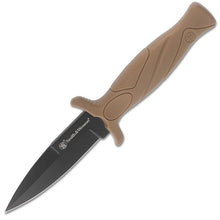 Load image into Gallery viewer, SMITH &amp; WESSON FIXED BOOT KNIFE BLACK COATED SPEAR POINT STAINLESS SW1100072
