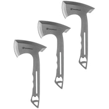 Load image into Gallery viewer, SMITH &amp; WESSON HAWKEYE THROWING AXE SET SATIN STAINLESS STEEL SHEATH SW1117231
