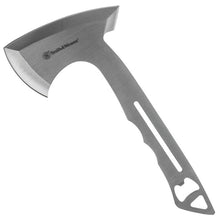 Load image into Gallery viewer, SMITH &amp; WESSON HAWKEYE THROWING AXE SET SATIN STAINLESS STEEL SHEATH SW1117231
