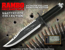 Load image into Gallery viewer, Master Cutlery Rambo First Blood Part II Knife Sylvester Stallone Edition RB9295

