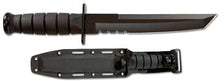Load image into Gallery viewer, KA-BAR Tanto Utility Knife 8&quot; Combo Blade, Kraton G Handle, Kydex Sheath KA1245
