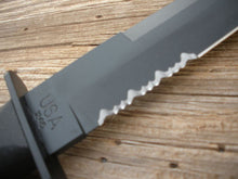 Load image into Gallery viewer, KA-BAR Tanto Utility Knife 8&quot; Combo Blade, Kraton G Handle, Kydex Sheath KA1245
