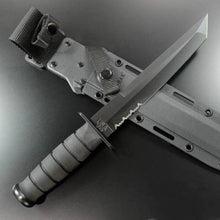 Load image into Gallery viewer, KA-BAR Tanto Utility Knife 8&quot; Combo Blade, Kraton G Handle, Kydex Sheath KA1245
