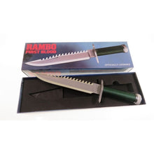 Load image into Gallery viewer, Master Cutlery Rambo First Blood Standard Edition Fixed Knife 14&quot; Overall Sawback RB9292
