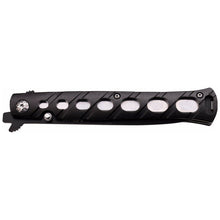 Load image into Gallery viewer, MTECH 9&quot; BLACK STEEL ITALIAN STILETTO TACTICAL FOLD POCKET HUNTING KNIFE mt317
