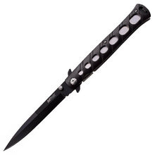 Load image into Gallery viewer, MTECH 9&quot; BLACK STEEL ITALIAN STILETTO TACTICAL FOLD POCKET HUNTING KNIFE mt317
