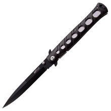 Load image into Gallery viewer, MTECH 9&quot; BLACK STEEL ITALIAN STILETTO TACTICAL FOLD POCKET HUNTING KNIFE mt317