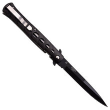 Load image into Gallery viewer, MTECH 9&quot; BLACK STEEL ITALIAN STILETTO TACTICAL FOLD POCKET HUNTING KNIFE mt317

