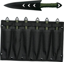 Load image into Gallery viewer, PERFECT POINT RC-040-6 THROWING KNIFE SET, 6 X 6.5&quot; KNIVES - INCLUDES LEG SHEATH
