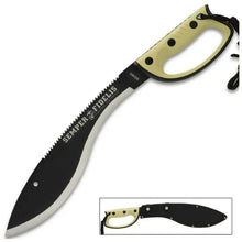 Load image into Gallery viewer, USMC SEMPER FIDELIS SAWBACK KUKRI KNIFE RUBBER HANDLE STAINLESS BLADES uc3469