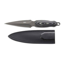 Load image into Gallery viewer, CRKT MATTHEW LERCH SHRILL FIXED DOUBLE EDGED BOOT KNIFE STAINLESS BLADE CR2075
