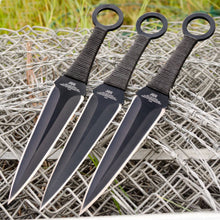 Load image into Gallery viewer, United Cutlery Expendables Kunai 3 Piece Thrower Set 12&quot; Overall - UC2772
