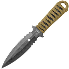 Load image into Gallery viewer, UNITED CUTLERY BLACK RONIN BOOT KNIFE FIXED 4.75&quot; STONEWASHED DOUBLE EDGE uc3288
