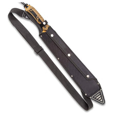 Load image into Gallery viewer, USMC DESERT OPS SAWBACK MACHETE SAWBACK STAINLESS BLADES FULL TANG SHEATH uc3377
