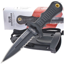 Load image into Gallery viewer, United Cutlery Sub Commander BLACK Mini Boot Knife UC2724
