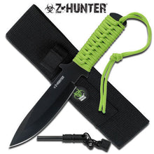 Load image into Gallery viewer, Z-Hunter Zombie Apocalypse 9&quot; Fixed Knife W/ Fire Starter ZB005
