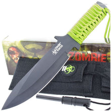 Load image into Gallery viewer, Z-Hunter Zombie Apocalypse 9&quot; Fixed Knife W/ Fire Starter ZB005
