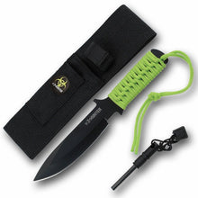 Load image into Gallery viewer, Z-Hunter Zombie Apocalypse 9&quot; Fixed Knife W/ Fire Starter ZB005

